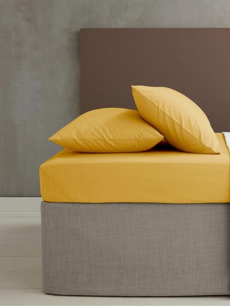 catherine-lansfield-easy-iron-percale-fitted-sheet-ndash-ochre