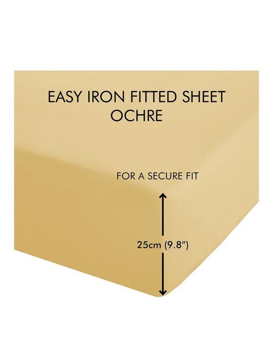 stillFront image of catherine-lansfield-easy-iron-percale-fitted-sheet-ndash-ochre