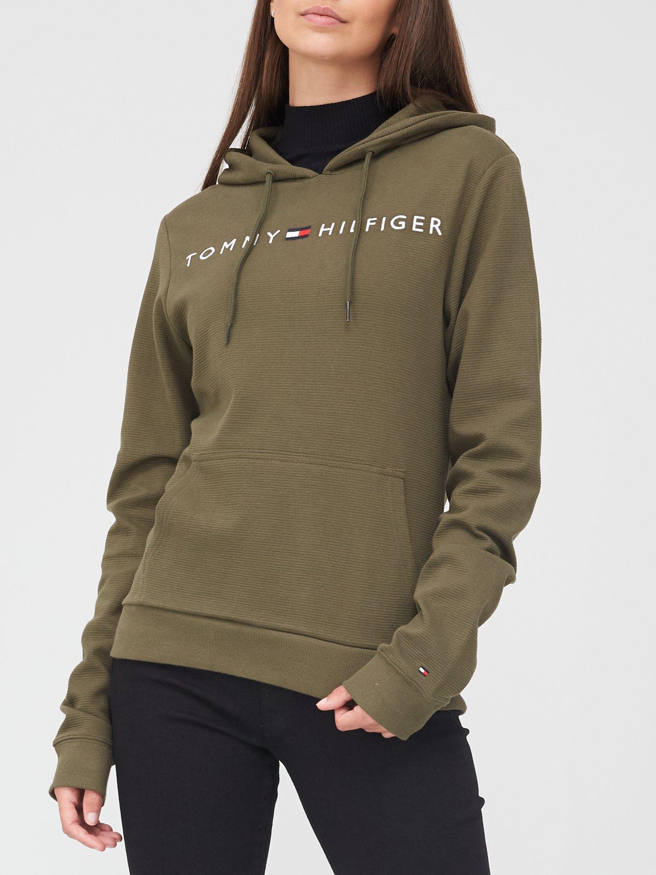 tommy hilfiger hoodie khaki