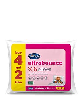 Product photograph of Silentnight Ultrabounce Pillow Buy 4 Get 2 Free - White from very.co.uk