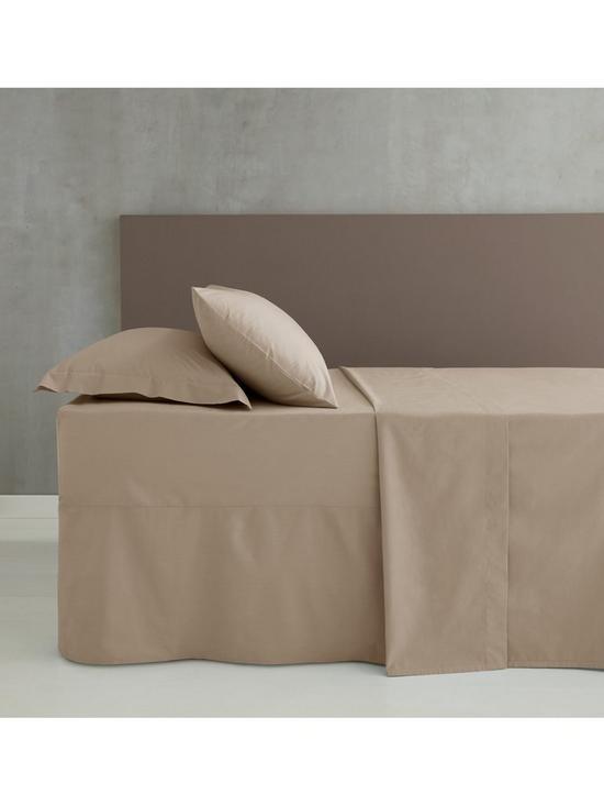 front image of catherine-lansfield-easy-ironnbsppercale-fitted-sheet-ndash-natural