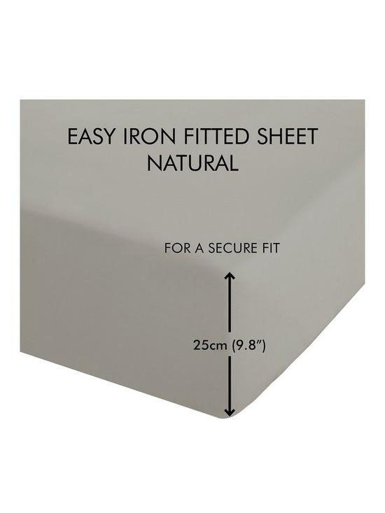 stillFront image of catherine-lansfield-easy-ironnbsppercale-fitted-sheet-ndash-natural