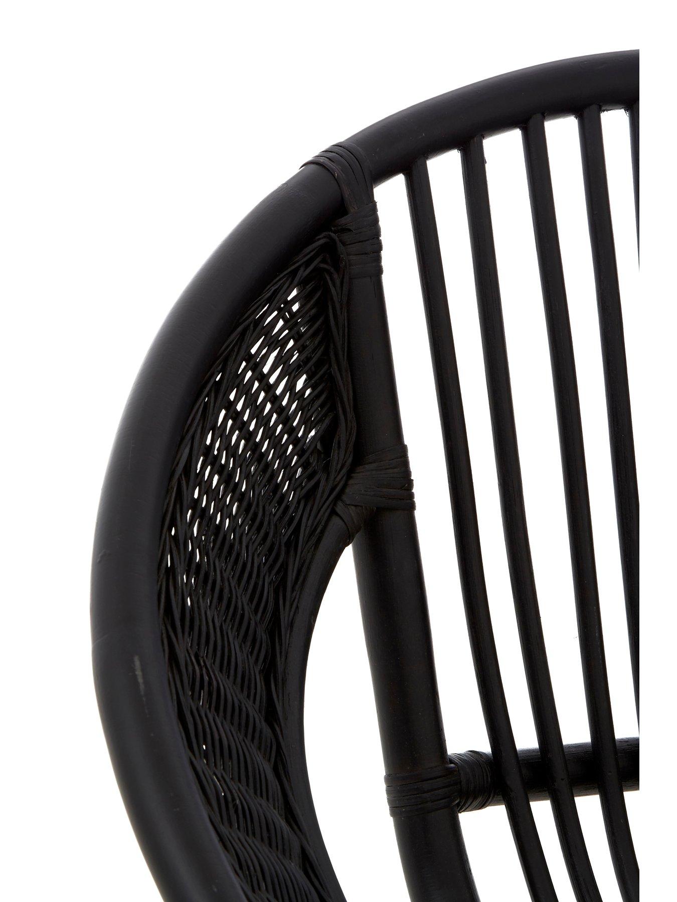 Premier Housewares Lagom Black Rattan Chair Very Co Uk