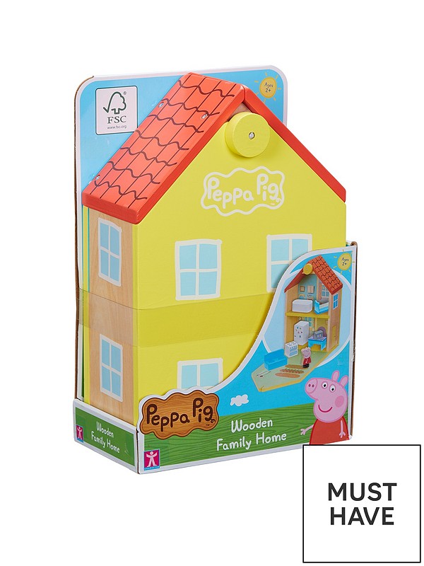 63 Pieces Peppa Pig Wooden 3-in-1 Activity Center 