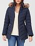  image of v-by-very-microfibre-padded-coat-navy