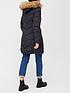  image of v-by-very-premium-padded-coat-with-woven-trim-black