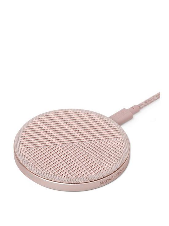 front image of native-union-drop-wireless-charger-rose