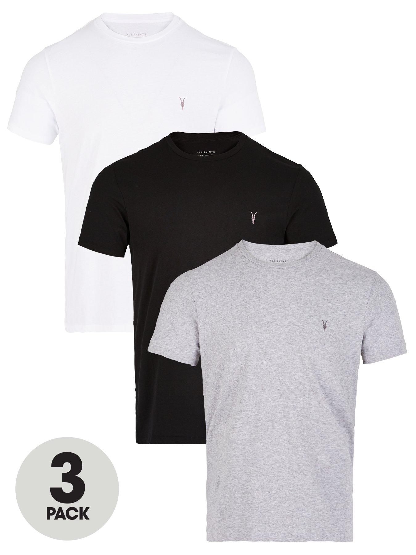 all saints men's 3 pack t shirts