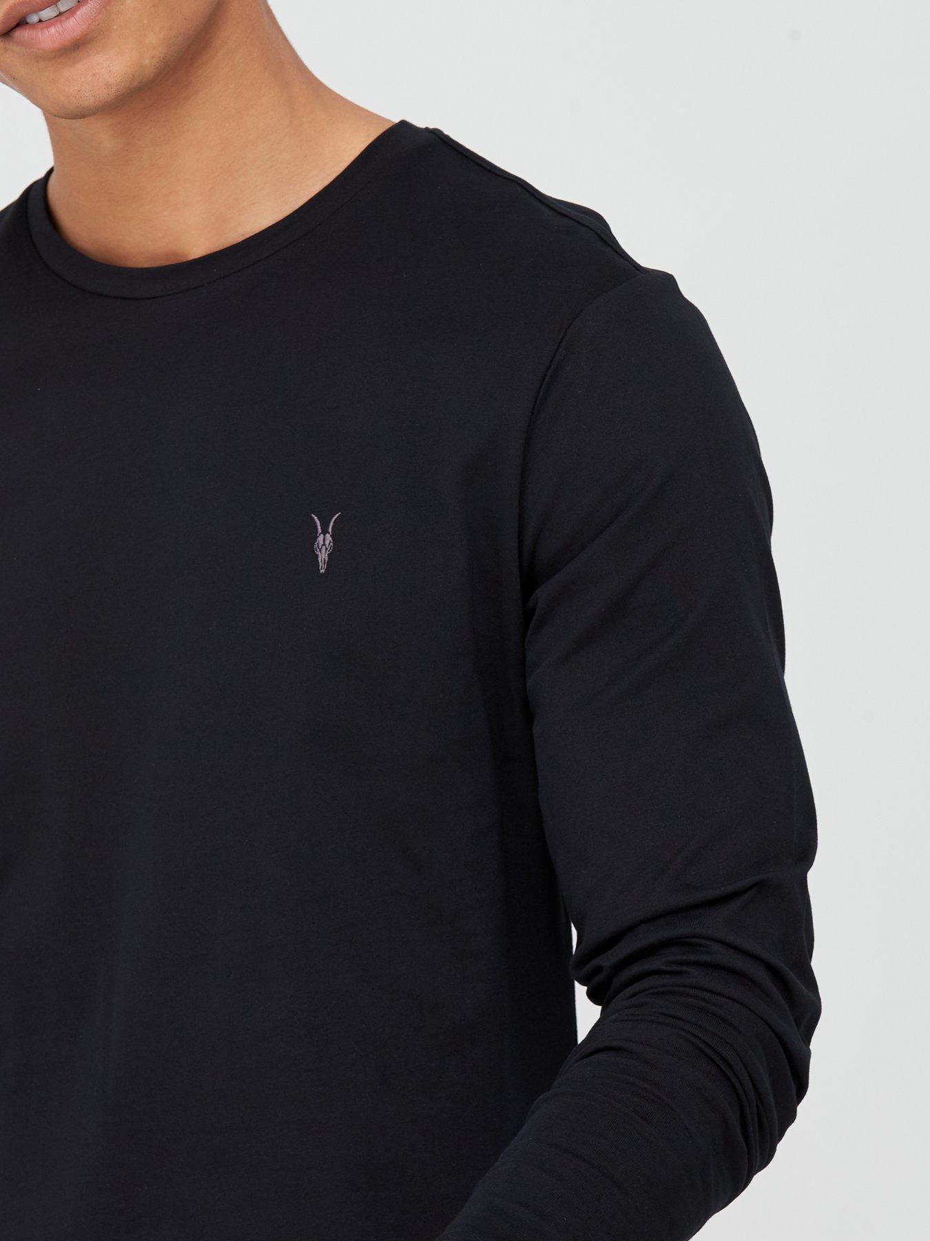 Image 4 of 4 of AllSaints Brace Long Sleeve T-Shirt - Black