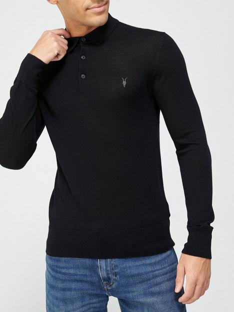 allsaints-mode-merino-long-sleeve-knitted-polo-shirt-black
