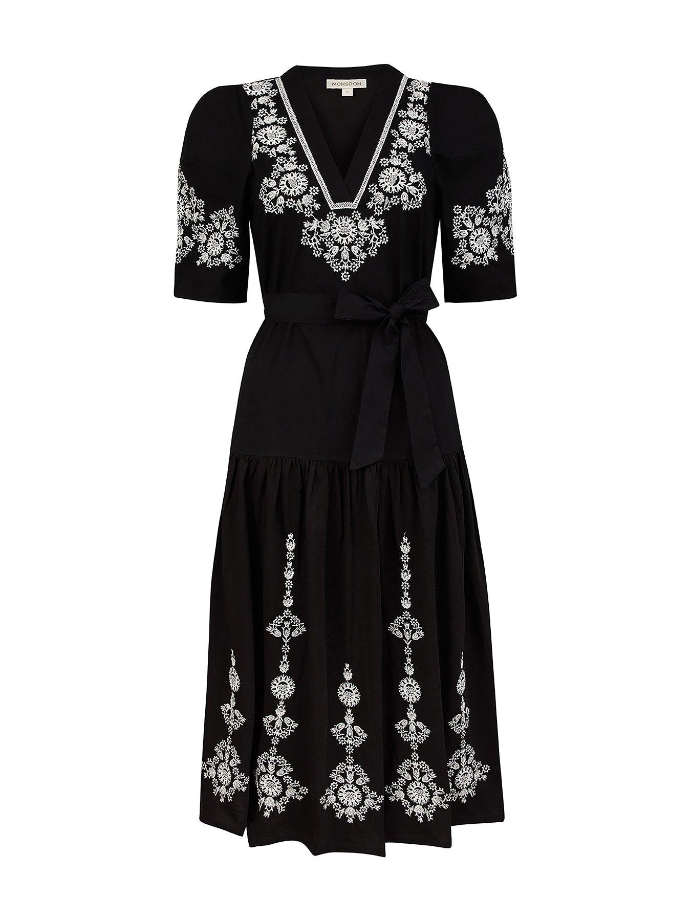 black embroidered dress uk