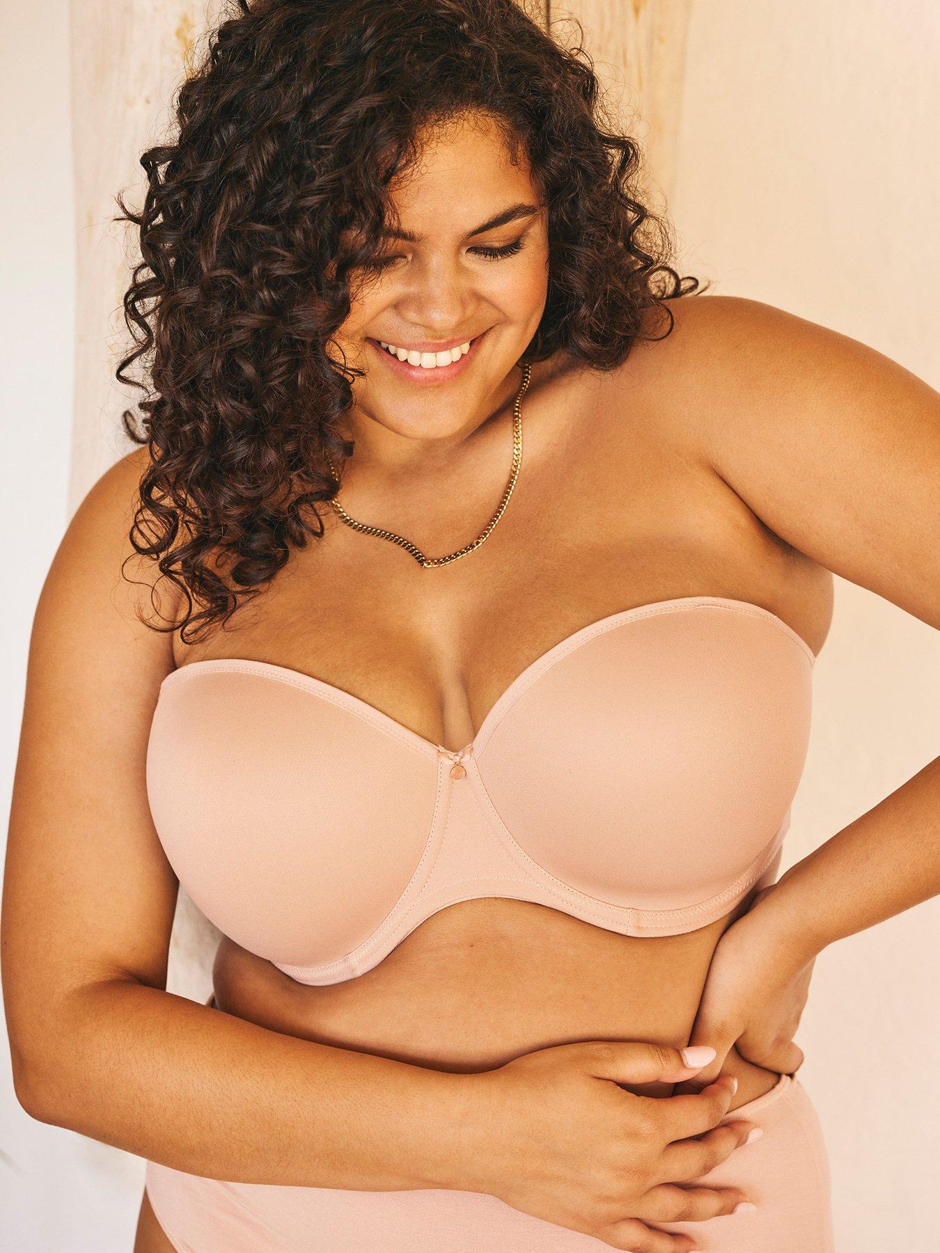 Elomi Smooth Moulded Strapless Seamless Underwired T-shirt Bra - Nude