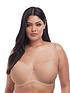  image of elomi-smooth-moulded-strapless-seamless-underwire-t-shirt-bra-nude