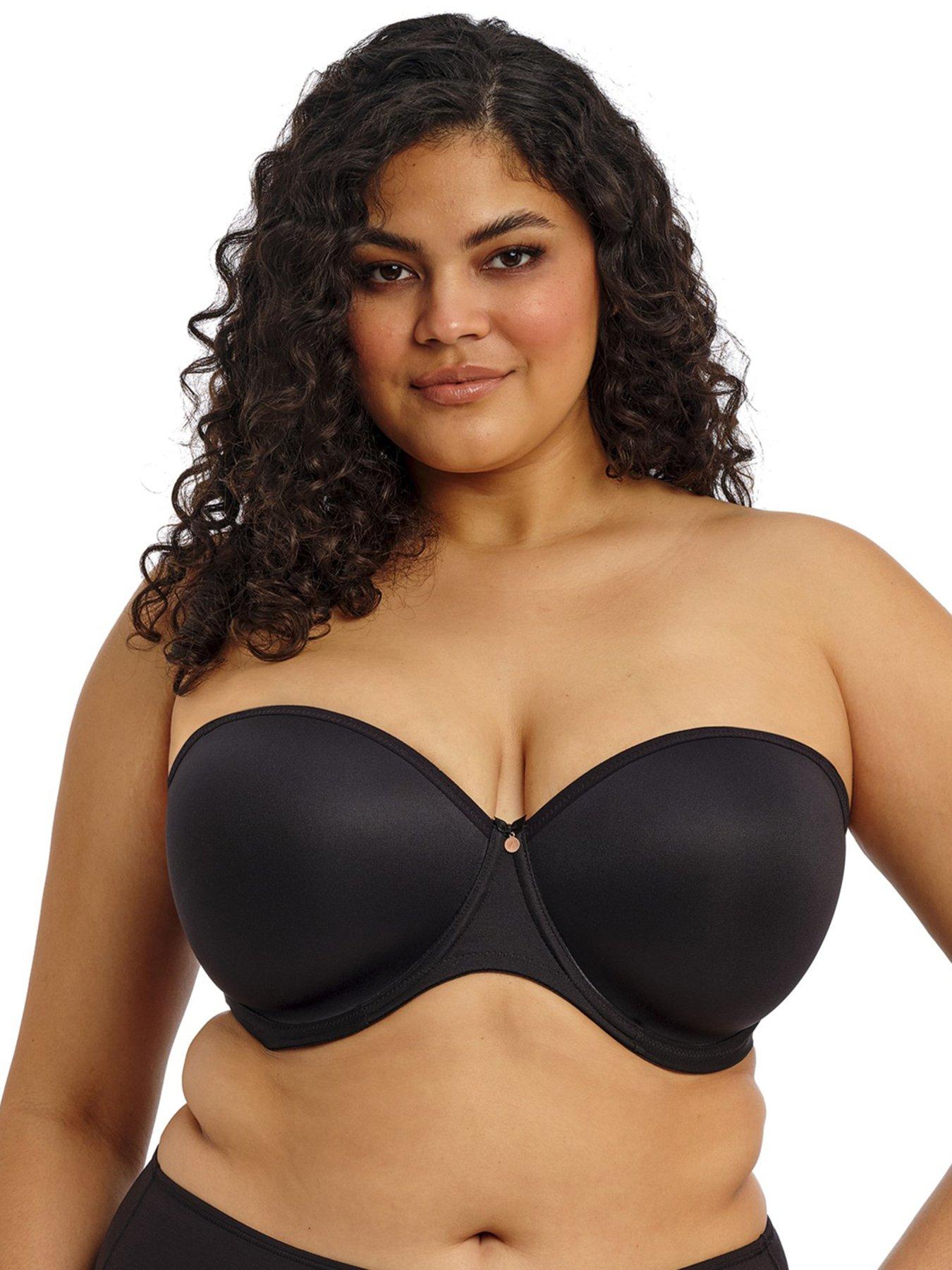 Elomi Smooth Moulded Strapless Seamless Underwired T-shirt Bra - Black