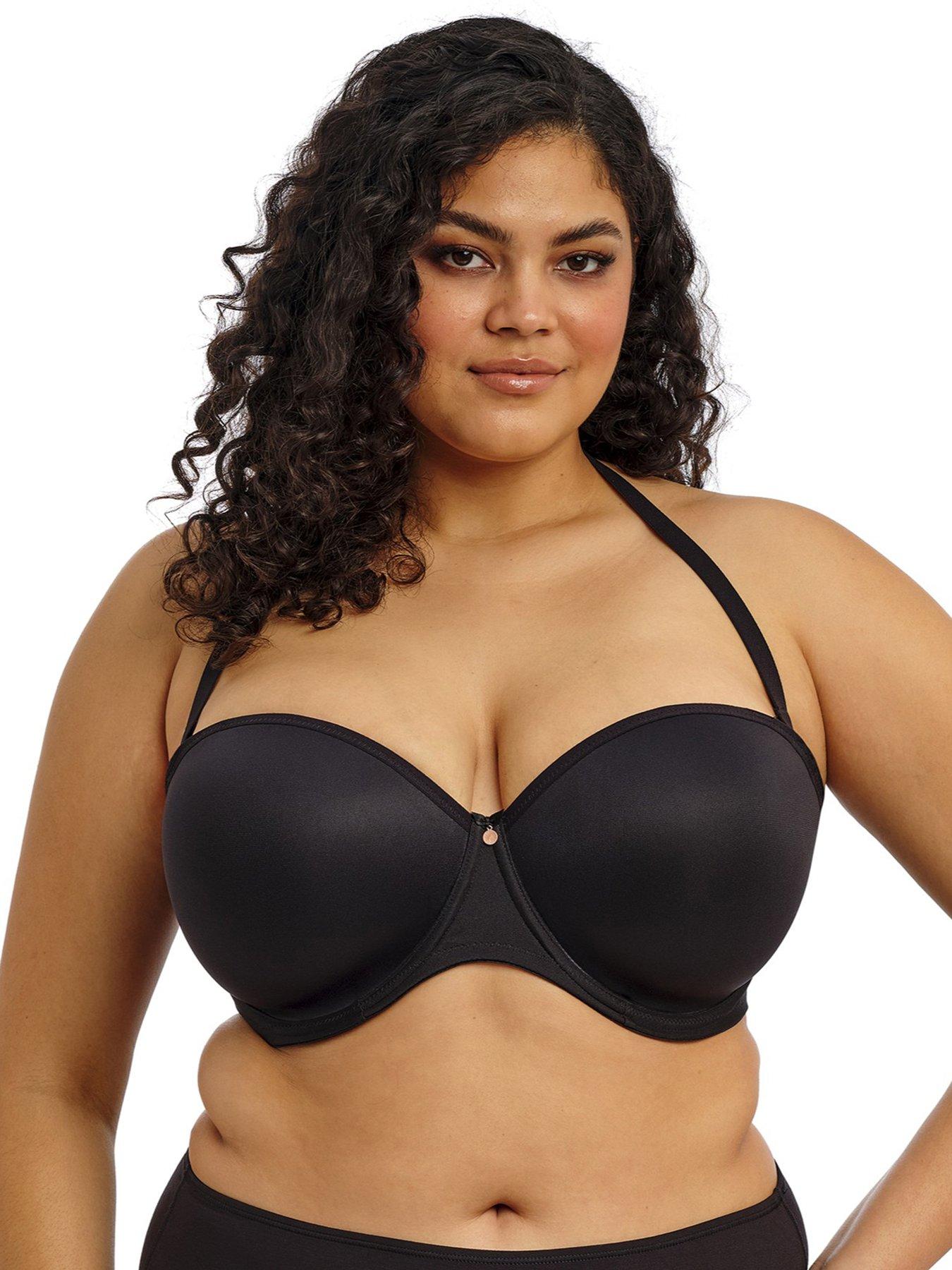 Image 3 of 6 of Elomi Smooth Moulded Strapless Seamless Underwired T-shirt Bra - Black