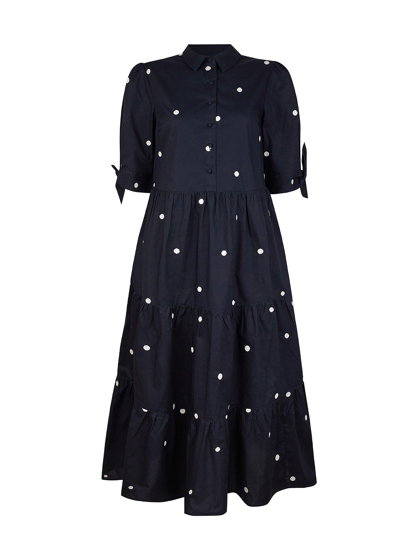 monsoon blue spot dress