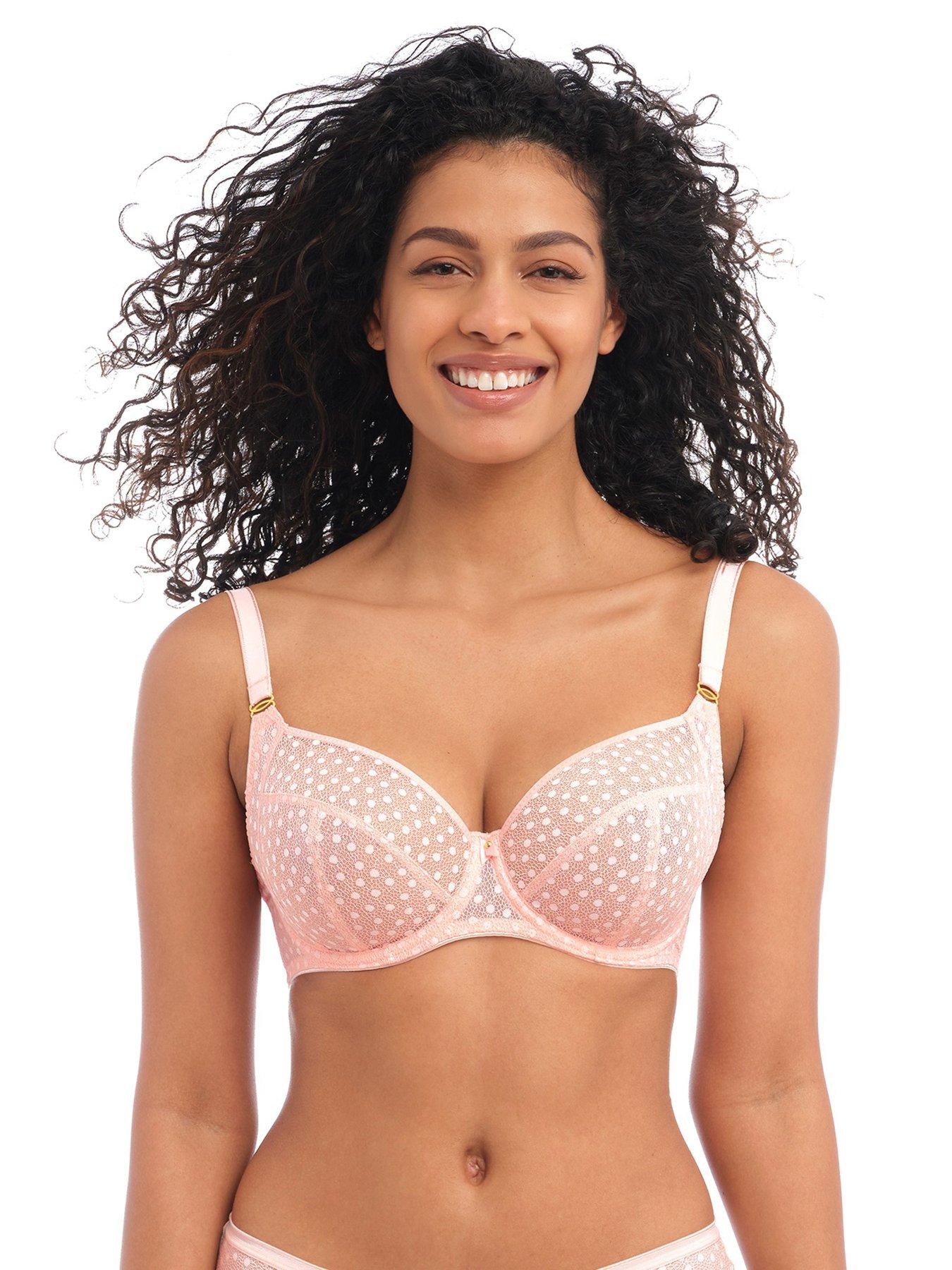 Image 3 of 3 of Freya Starlight Underwired Hero Balcony Side Support Bra K cup Rosewater Bra - Pink