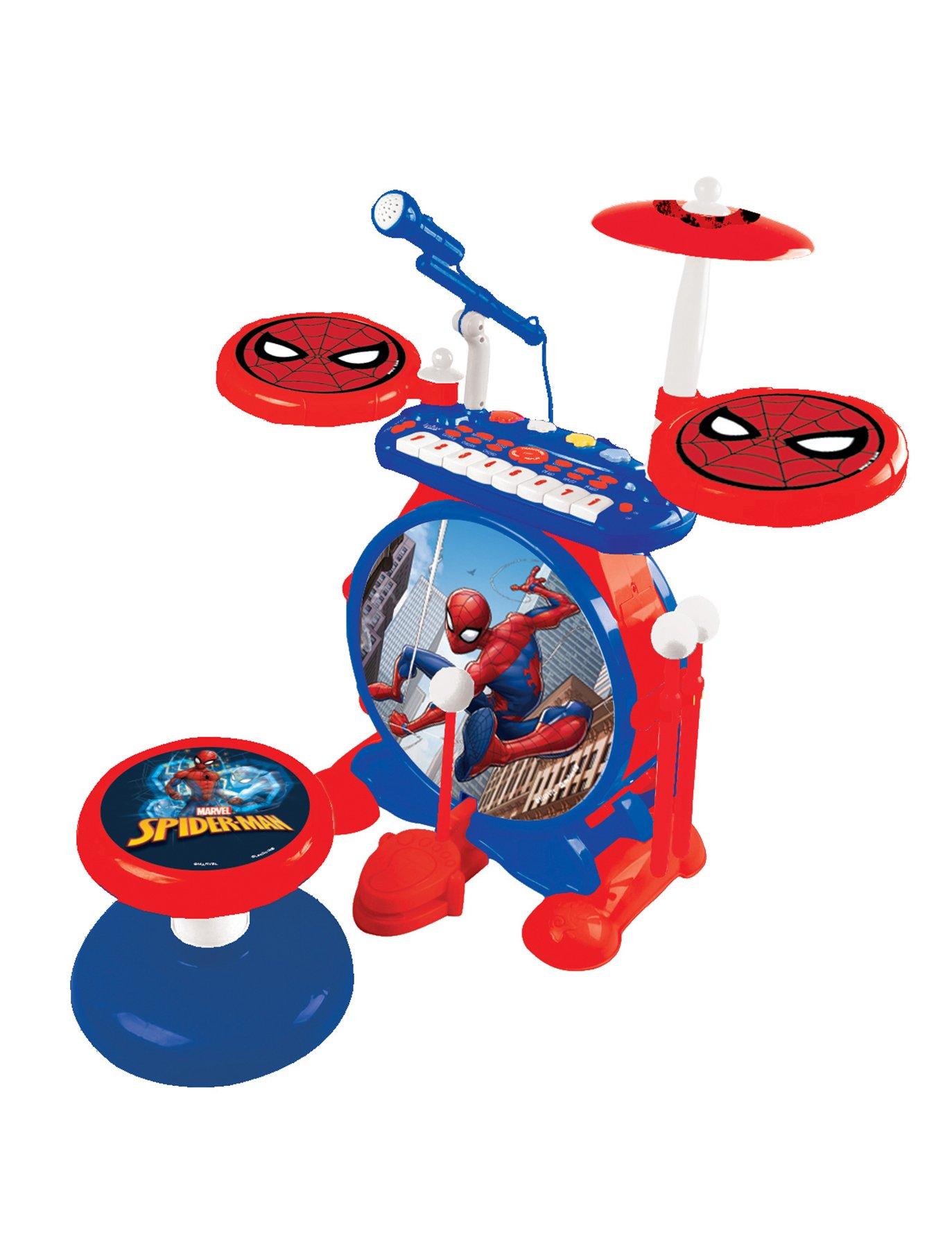Image 4 of 7 of Lexibook My Rock Band Spiderman&nbsp;Complete Drums Set with Seat