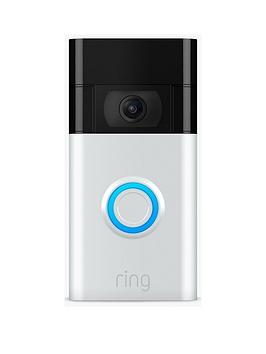Product photograph of Ring Video Doorbell 2nd Generation - Satin Nickel from very.co.uk