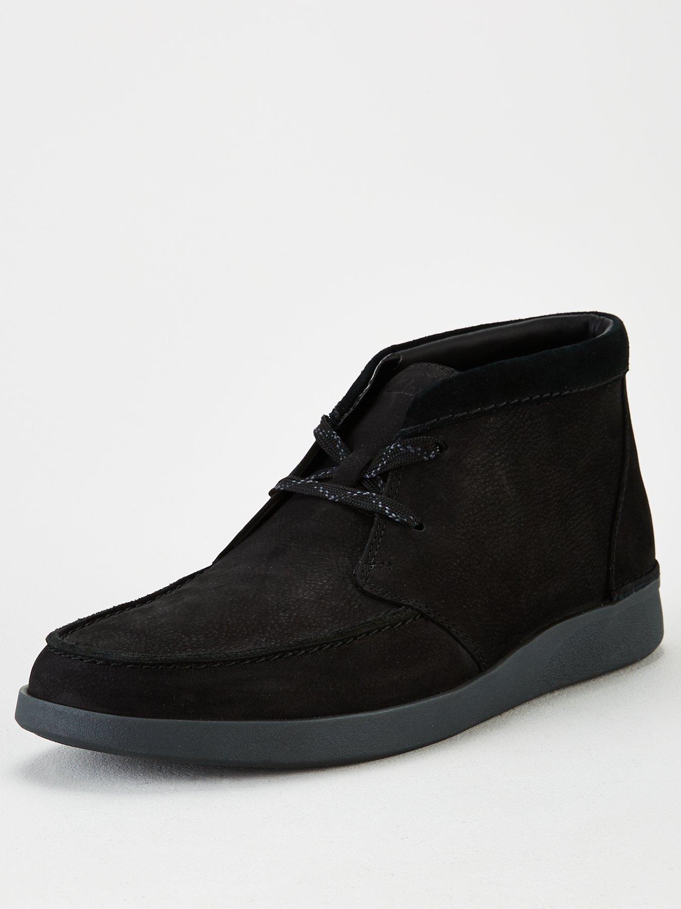 clarks black boots mens