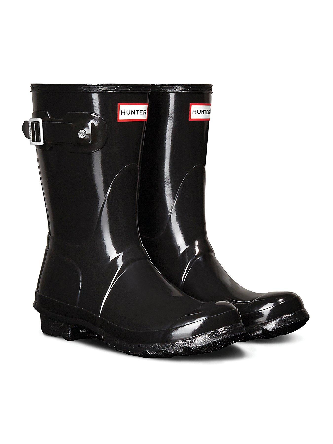 black ankle hunter wellies
