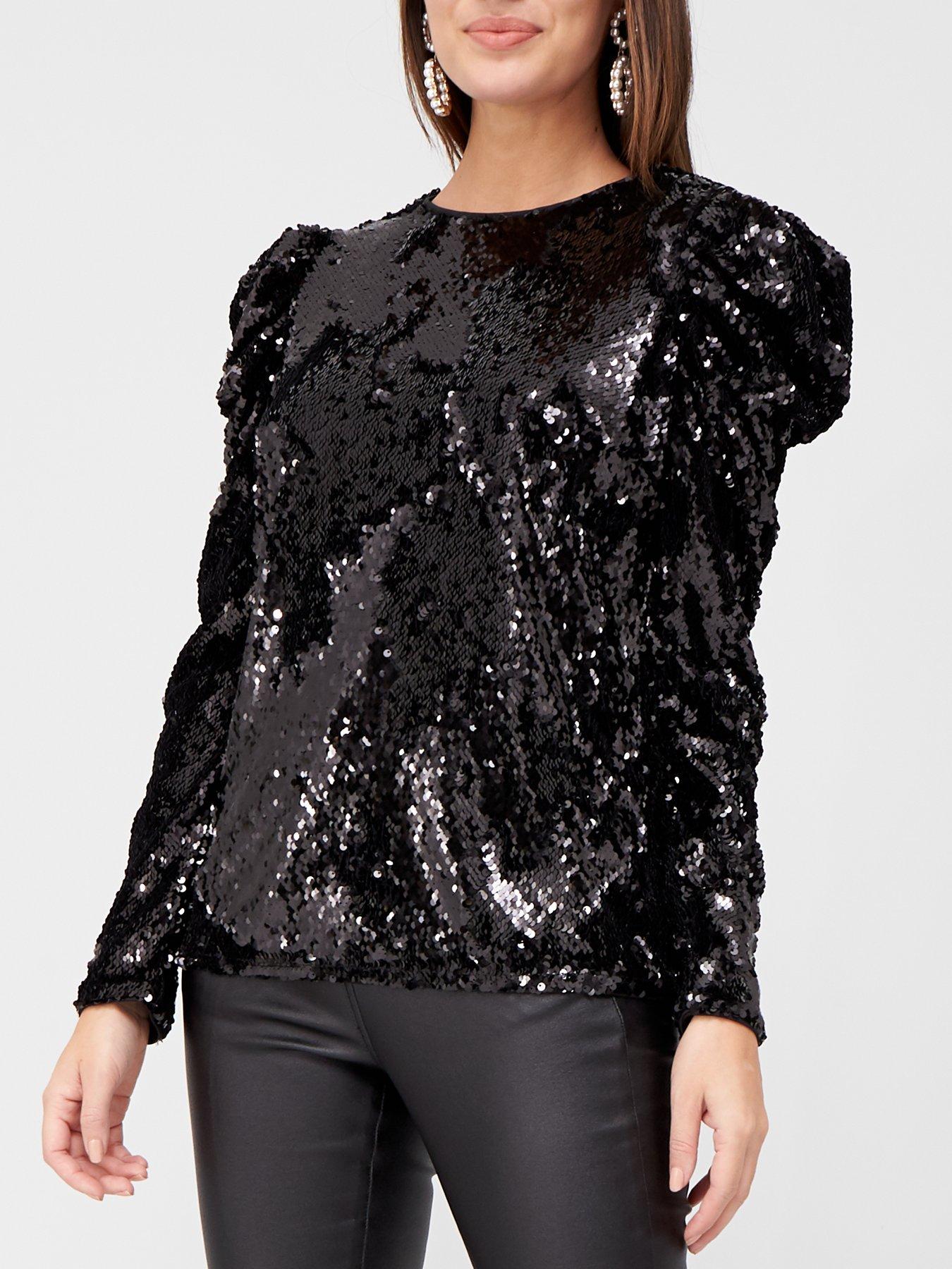 v by very sequin top