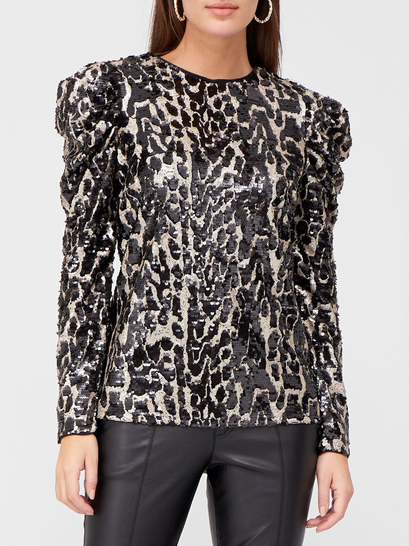 v by very sequin top