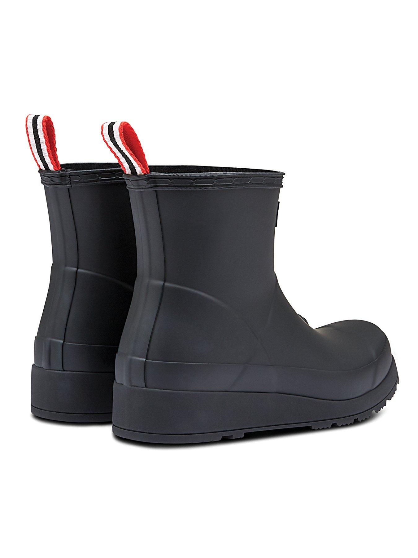 Short black 2025 wellington boots