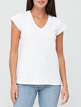 v-by-very-v-neck-side-seam-t-shirt-white