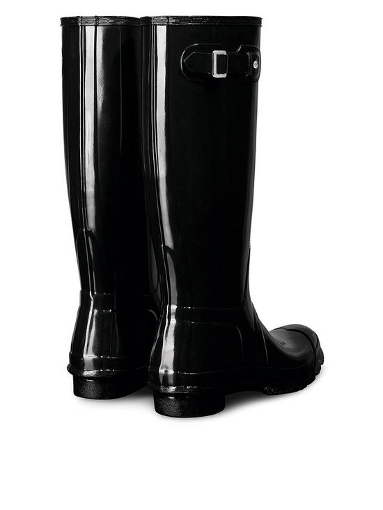 stillFront image of hunter-womens-original-tall-gloss-welly-boots-black