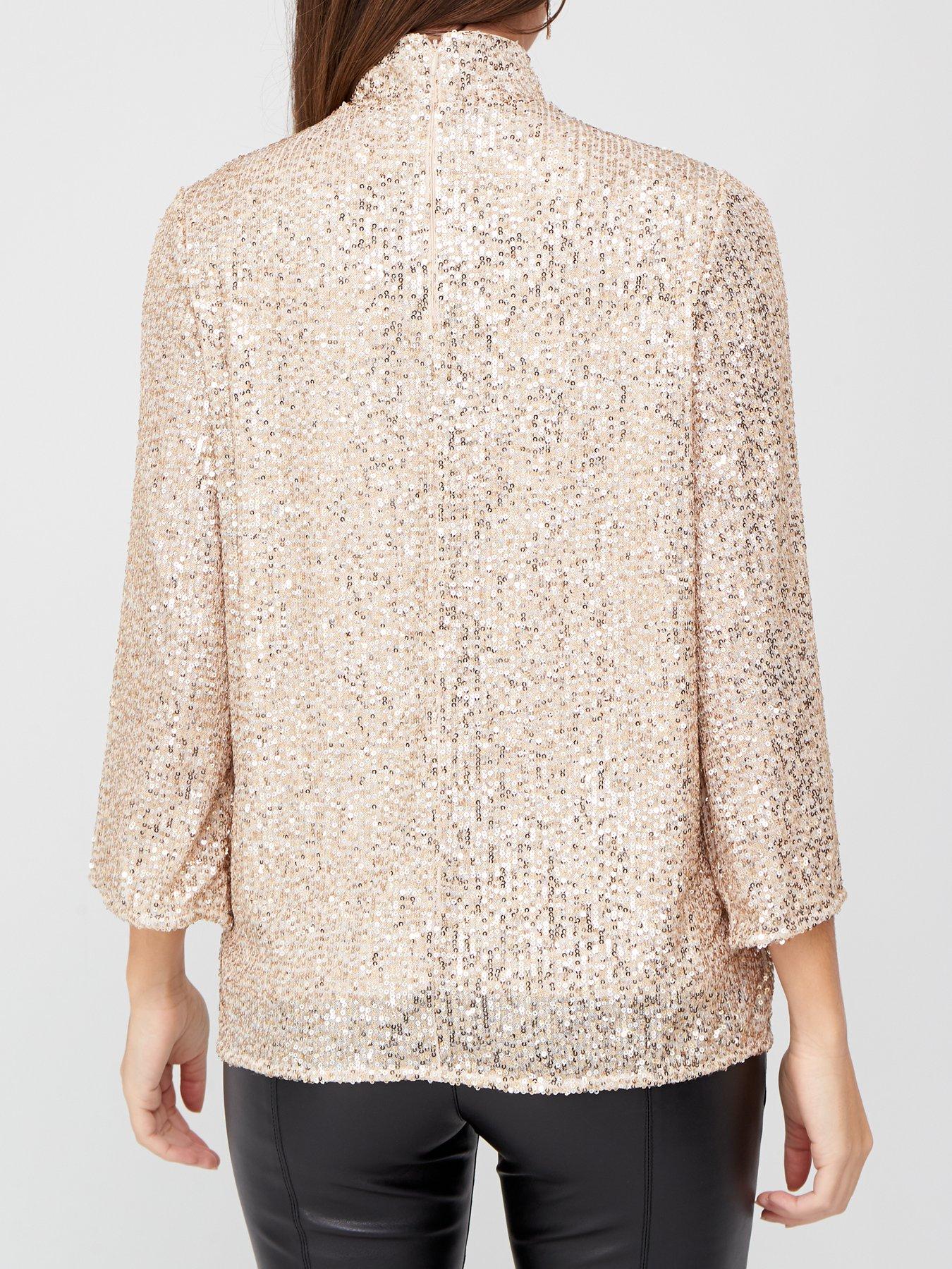 v by very sequin top