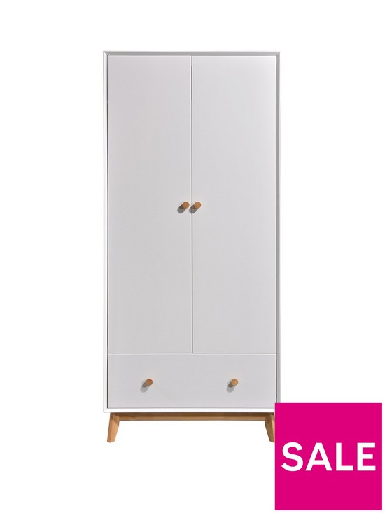 front image of orla-2-door-1-drawer-wardrobe