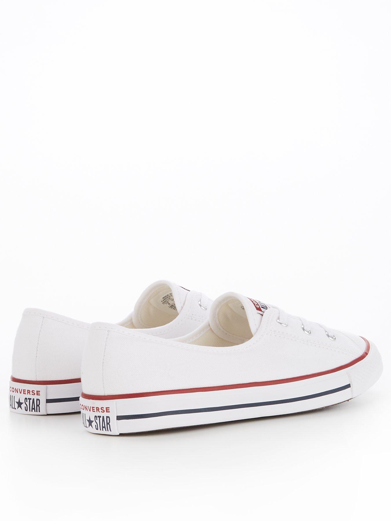 White converse shop ballerina pumps