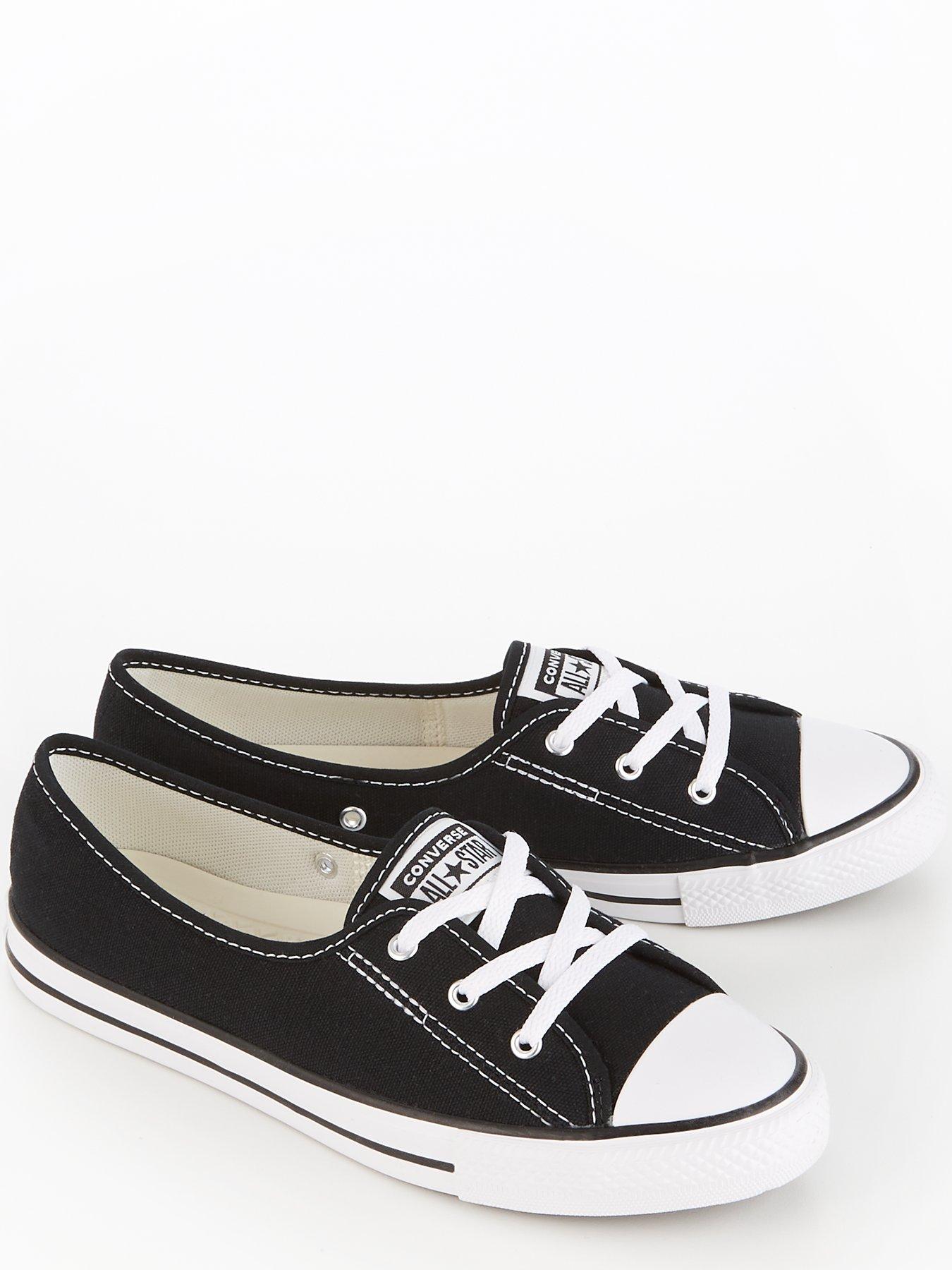 Converse ballet flats sales black