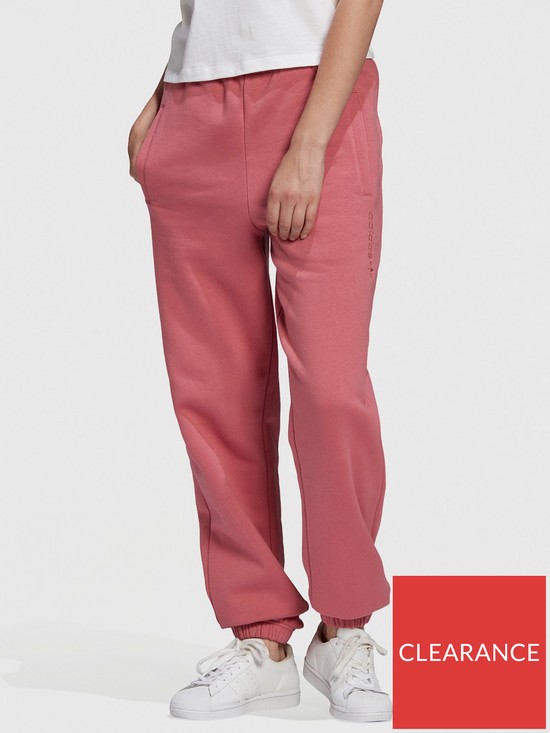 front image of adidas-originals-oversized-pants-maroon