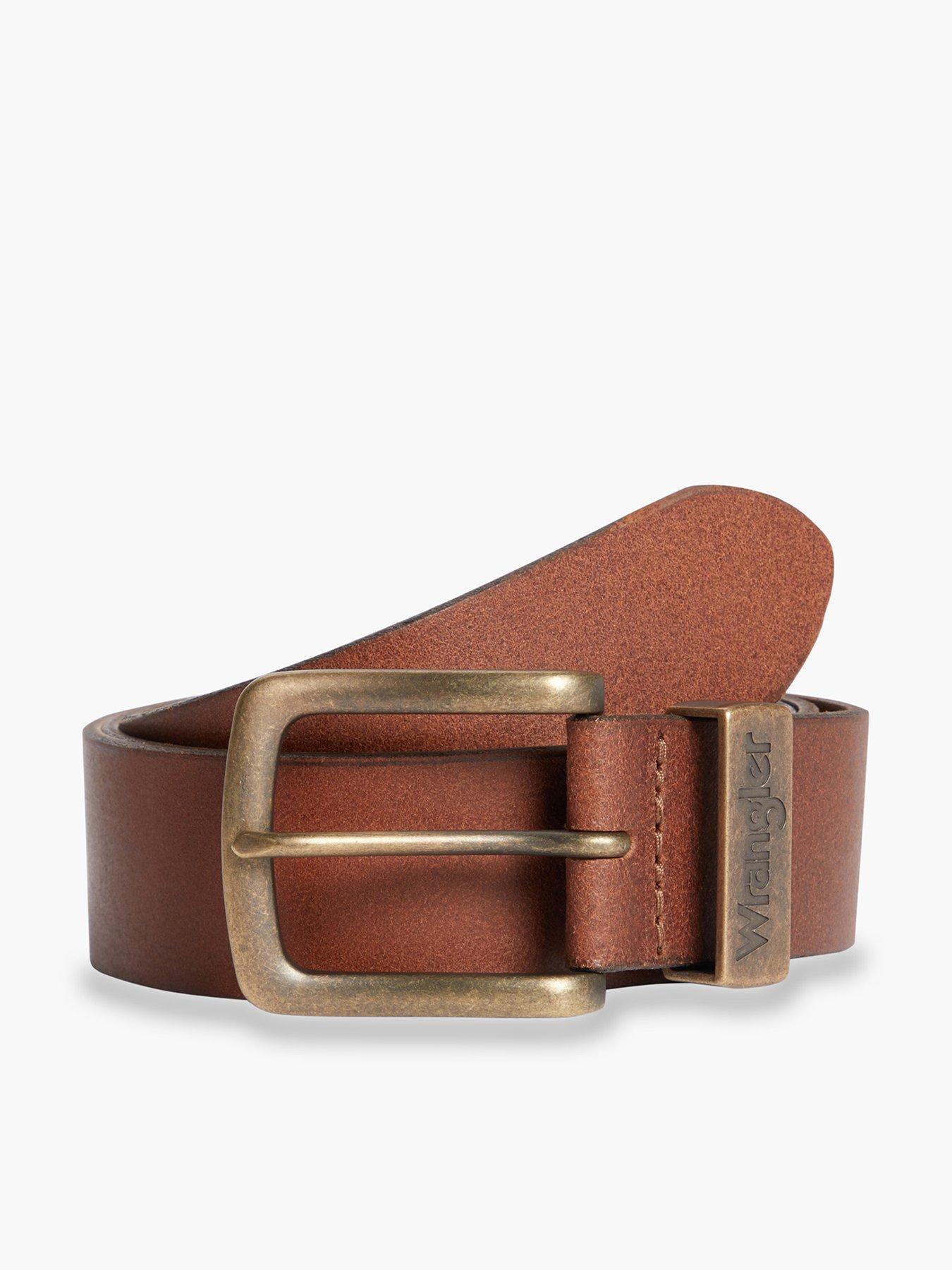 wrangler leather belt
