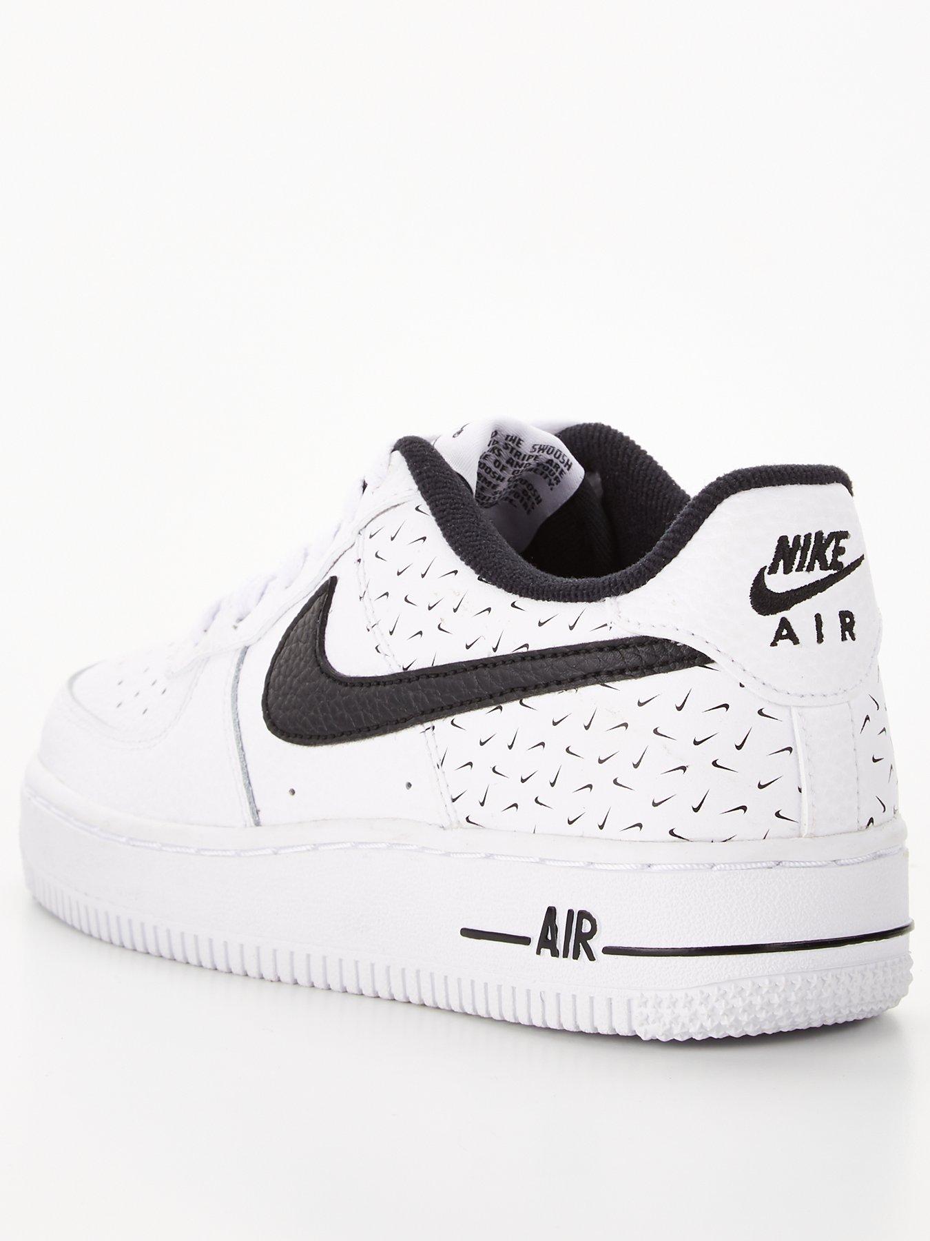 nike air force white and black junior