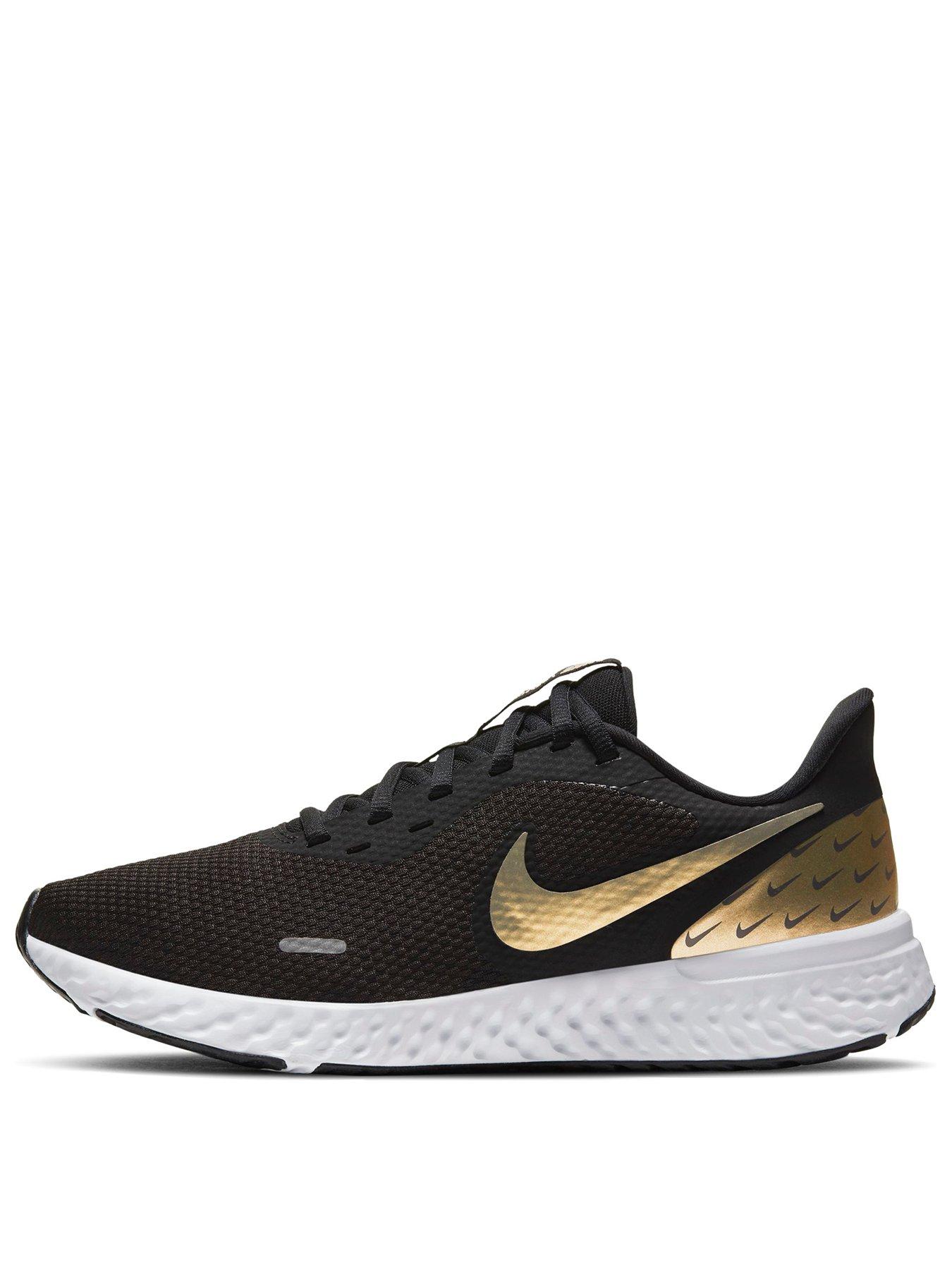 nike black gold trainers