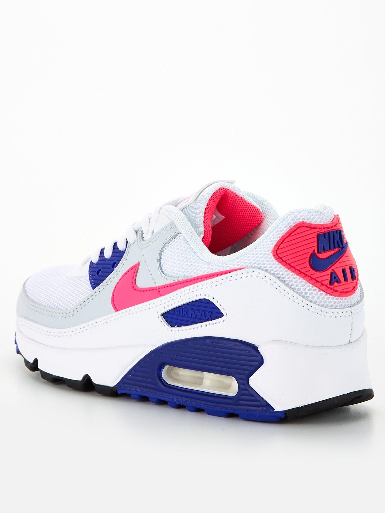 pink blue and white air max