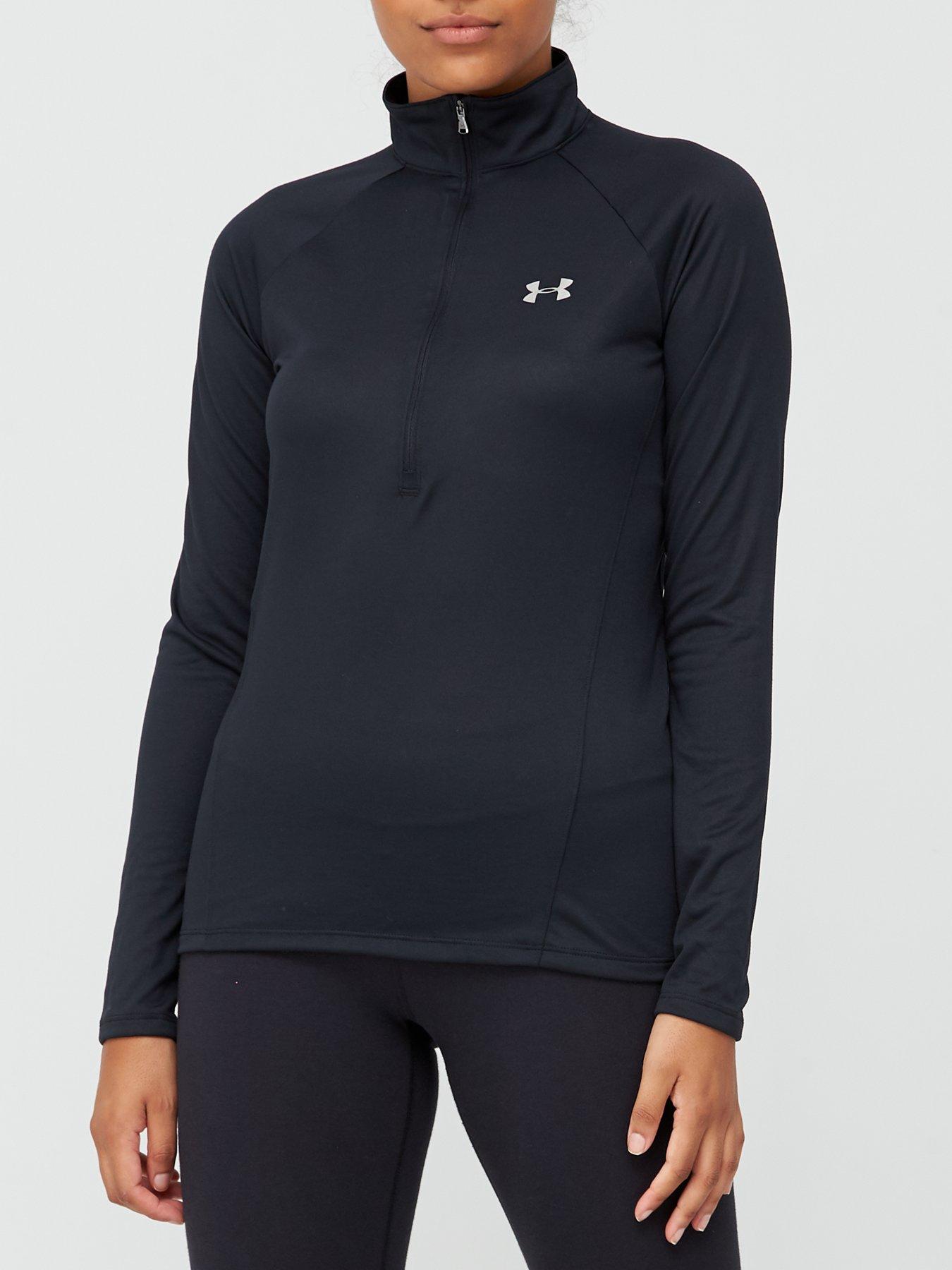 UNDER ARMOUR Tech Twist 1/2 Zip Top - Black/Grey