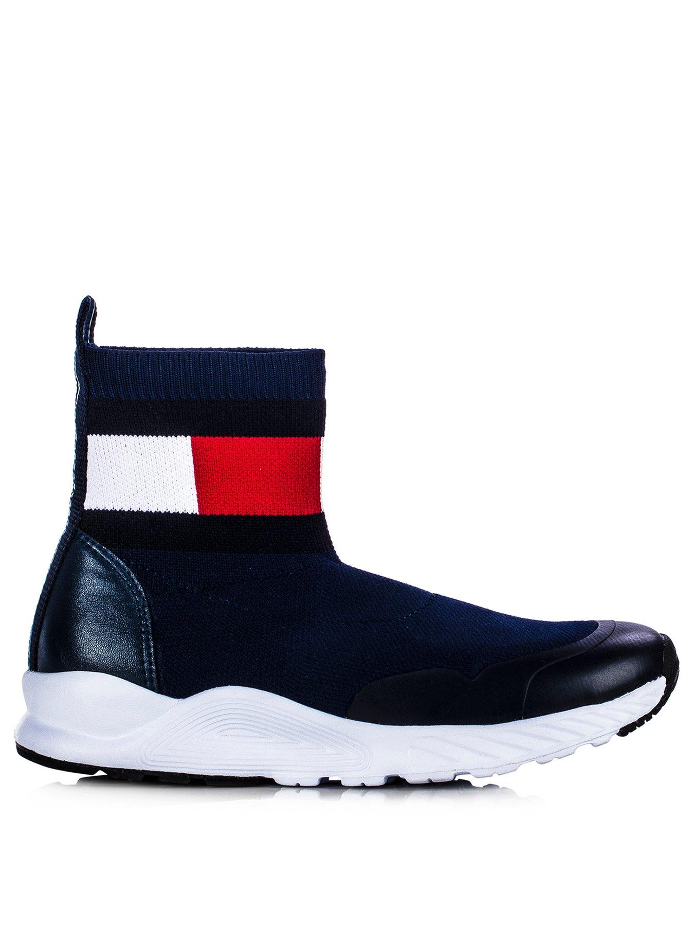 tommy hilfiger sock boots navy