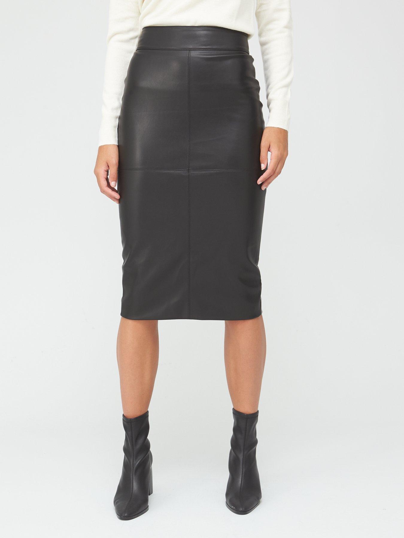 black leather pencil skirt 7 little words