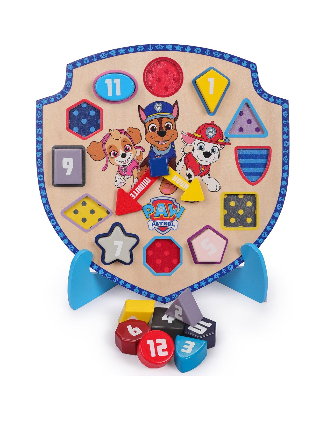 Bliv oppe mixer reservation Paw Patrol Wooden Puzzle Clock | very.co.uk