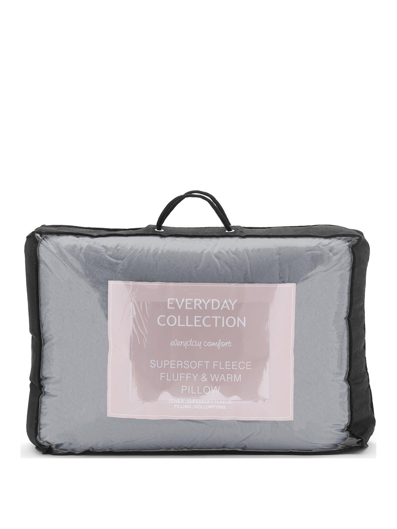 Product photograph of Everyday Teddy Fleece Pillow Pair Ndash Grey from very.co.uk