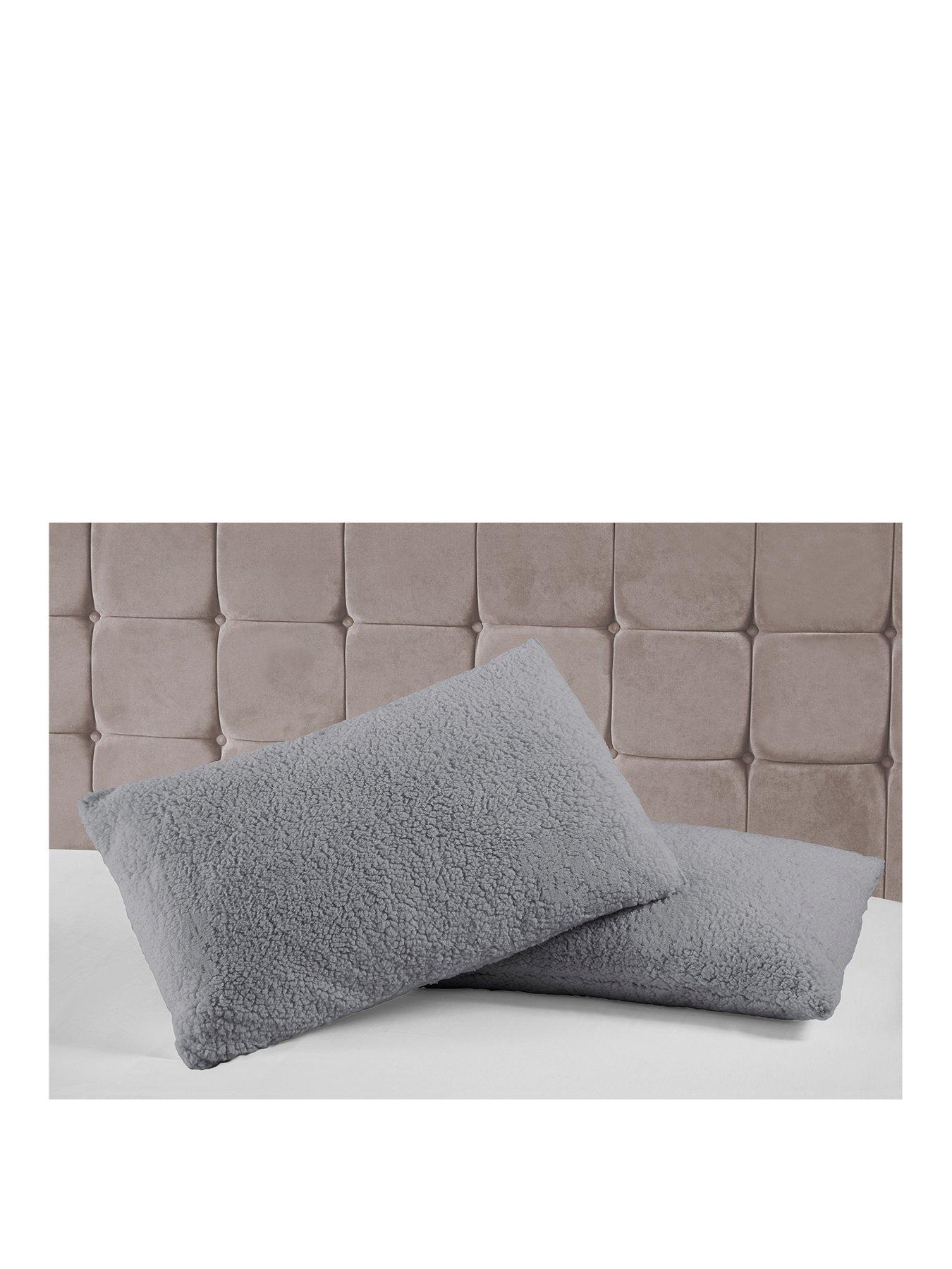 Grey fuzzy best sale body pillow