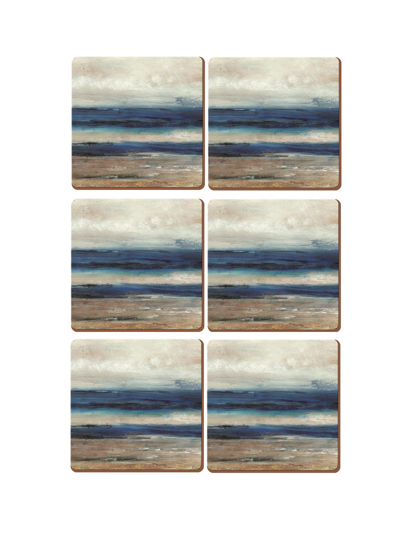 undefined Abstract Ocean View Coasters – Set of 6
