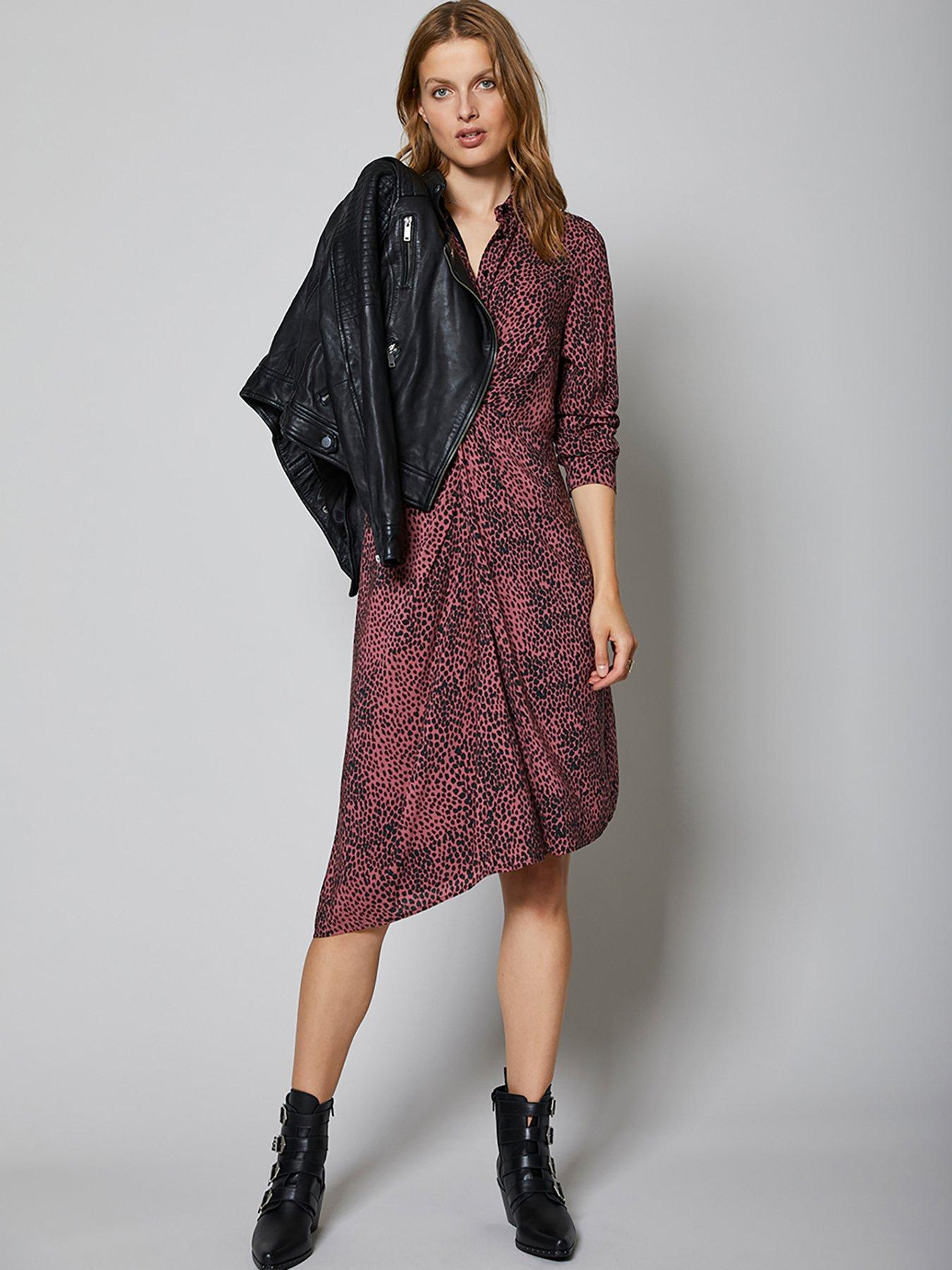 mint velvet twist front shirt dress