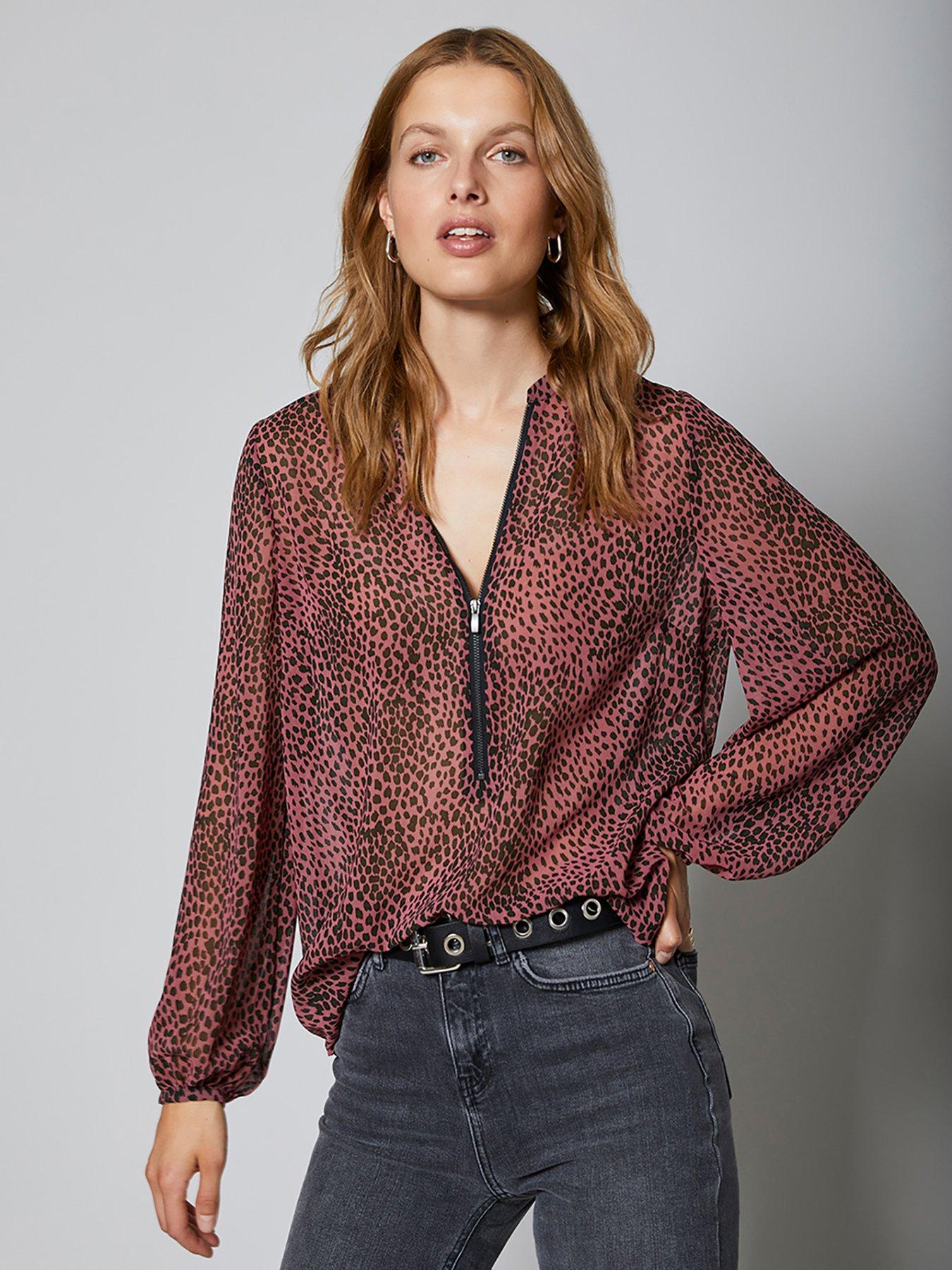 zip front blouse uk