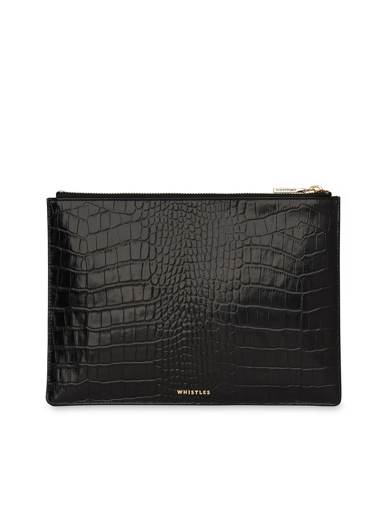 whistles black clutch