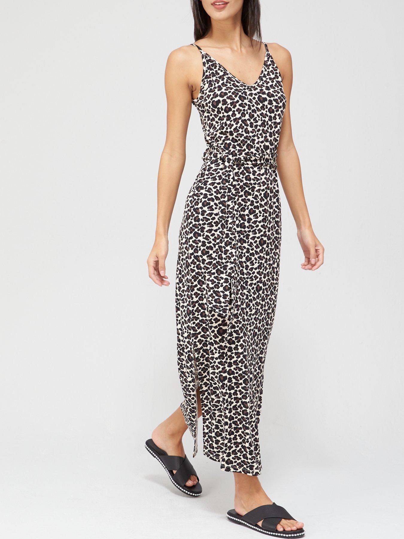 midi dress leopard print